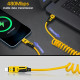 65w Çoklu 4in1 USB Type-C ve Lightning Android Auto - CarPlay Kısa Şarj Ve Data Kablosu 1.5M
