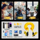 65w Çoklu 4in1 USB Type-C ve Lightning Android Auto - CarPlay Kısa Şarj Ve Data Kablosu 1.5M