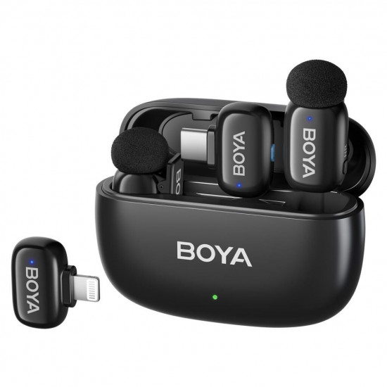 BOYA Mini Wireless Yaka Mikrofonu - Siyah BOYA Mini Wireless Yaka Mikrofonu - Siyah