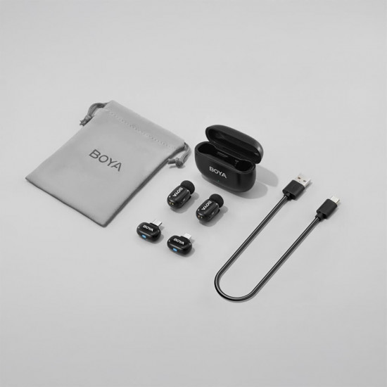 BOYA Mini Wireless Yaka Mikrofonu - Siyah BOYA Mini Wireless Yaka Mikrofonu - Siyah