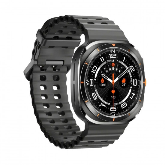 W7 Watch Ultra Amoled Ekran 46 Mm Akıllı Saat 2 Kordon Gümüş