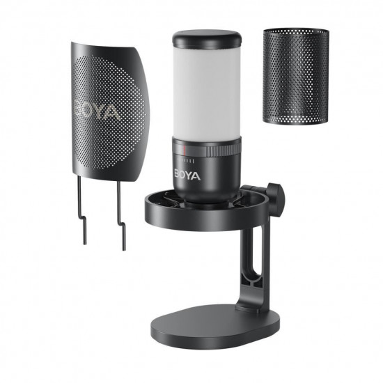 Boya K3 RGB Aydınlatmalı Masa Üstü Condenser USB Mikrofon Boya K3 RGB Aydınlatmalı Masa Üstü Condenser USB Mikrofon