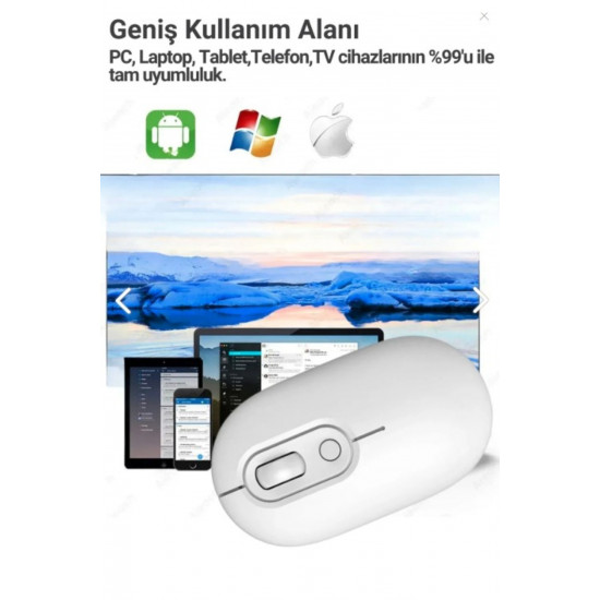 M1 Kablosuz Mouse Bluetooth Wireless Çift Mod lu USB 2.4g Şarj Edilebilir 800/1200/1600dpi Rgb Fare M1 Kablosuz Mouse Bluetooth Wireless Çift Mod lu USB 2.4g Şarj Edilebilir 800/1200/1600dpi Rgb Fare