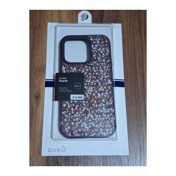 İPHONE 14 PRO DERİN MOR TAŞLI KILIF