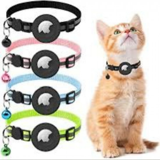 Airtag Tutuculu Kedi Tasması Zilli ve Reflektörlü 4 Renkte Airtag Tutuculu Kedi Tasması Zilli ve Reflektörlü 4 Renkte