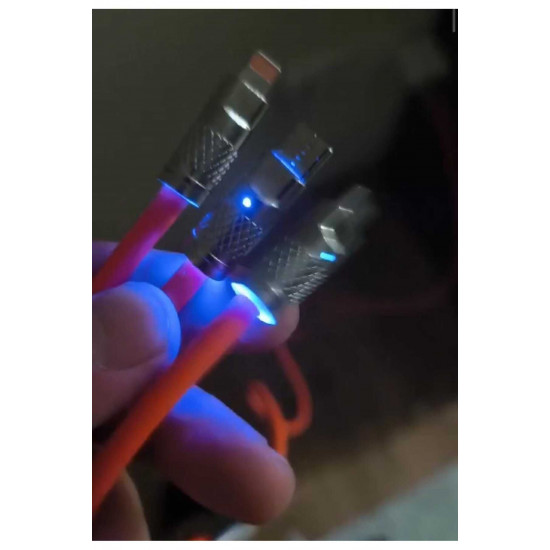 3 In 1 USB To type-c Micro usb Lightning 120 w hızlı turbo şarj kablosu 3 In 1 USB To type-c Micro usb Lightning 120 w hızlı turbo şarj kablosu