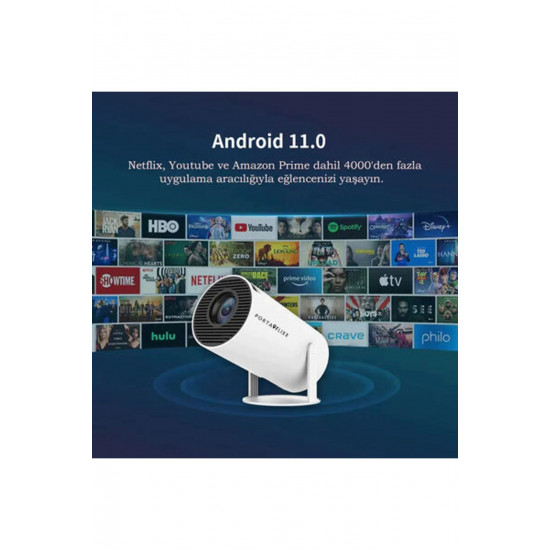 Taşınabilir Sinema Projektörü Ev Sineması Wifi Bluetooth Android iOS Akıllı Projeksiyon Taşınabilir Sinema Projektörü Ev Sineması Wifi Bluetooth Android iOS Akıllı Projeksiyon