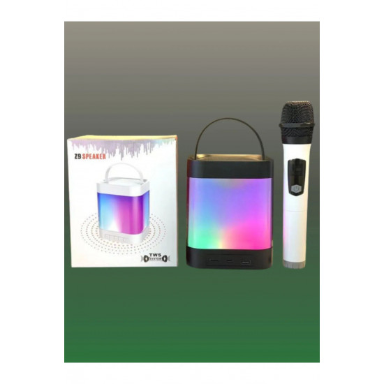 Z9 Karaoke Hoparlör Taşınabilir Bluetooth Hoparlör Mikrofon Seti Sd,usb,radyo Rgb Işıklı Ses Bombası Z9 Karaoke Hoparlör Taşınabilir Bluetooth Hoparlör Mikrofon Seti Sd,usb,radyo Rgb Işıklı Ses Bombası