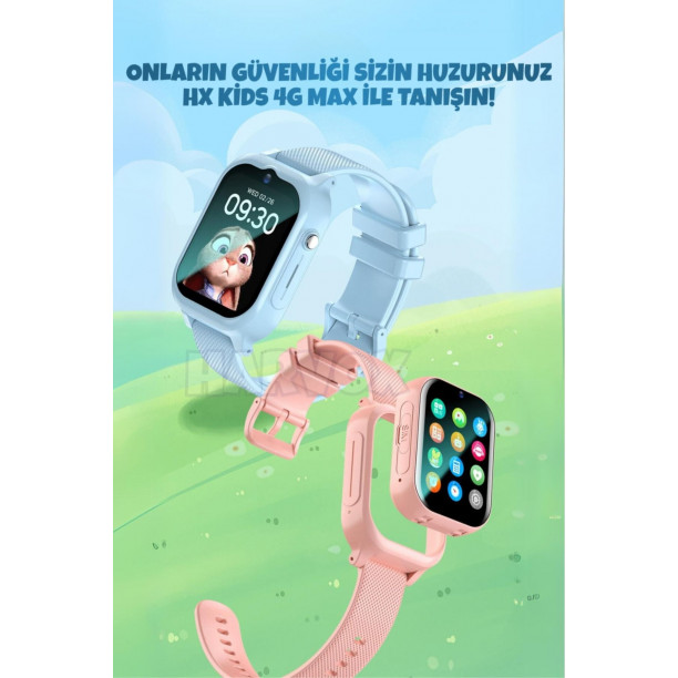 HX 4G MAX Uyumlu GÖRÜNTÜLÜ GÖRÜŞMELİ AKILLI ÇOÇUK TAKİP SAATİ KOLYE