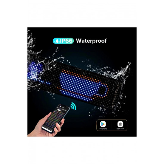 Araç LED Kayan Yazı Emoji Matrix Panel Kişiselleştirilebilir Telefon App Kontrollü Uzaktan Kumandalı Araç LED Kayan Yazı Emoji Matrix Panel Kişiselleştirilebilir Telefon App Kontrollü Uzaktan Kumandalı