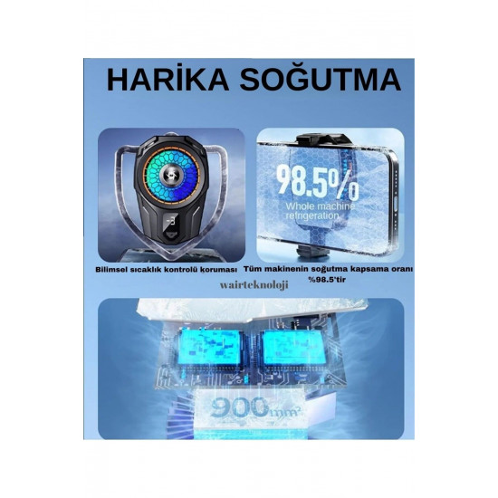 Wair Teknoloji Sl-16 Pubg Derece Göstergeli Radyatörlü Aliminyum Manyetik Hızlı Soğutma Özellikli Te Wair Teknoloji Sl-16 Pubg Derece Göstergeli Radyatörlü Aliminyum Manyetik Hızlı Soğutma Özellikli Te