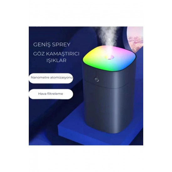 Renkli nemlendirici ev USB taşınabilir nemlendirici ile atmosfer renk ışık gece lambası Renkli nemlendirici ev USB taşınabilir nemlendirici ile atmosfer renk ışık gece lambası