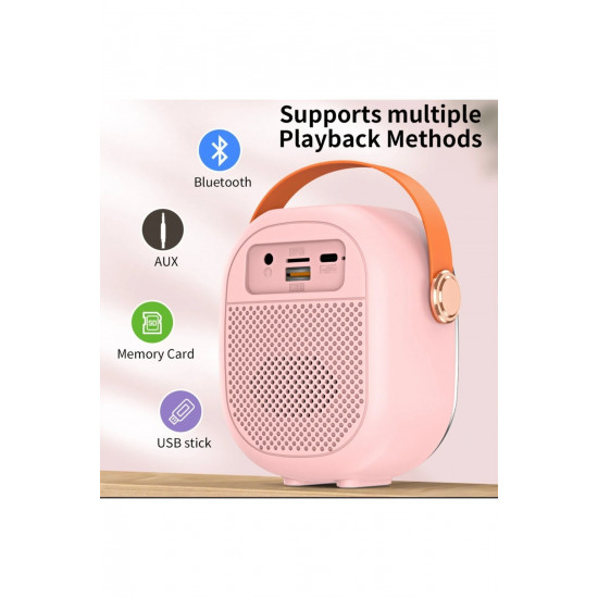 A5 Mini Bluetooth Hoparlör Çift Mikrofon Rgb Işık Ses Değişimi Aux Tf Kart U Disk Oynatma Karaoke A5 Mini Bluetooth Hoparlör Çift Mikrofon Rgb Işık Ses Değişimi Aux Tf Kart U Disk Oynatma Karaoke