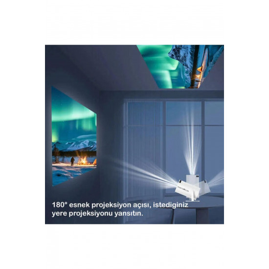 Taşınabilir Sinema Projektörü Ev Sineması Wifi Bluetooth Android iOS Akıllı Projeksiyon Taşınabilir Sinema Projektörü Ev Sineması Wifi Bluetooth Android iOS Akıllı Projeksiyon