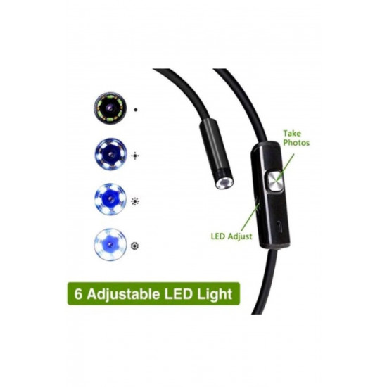 Endoskop Kameralı Boru muayene cihazı 3in1 2MT 5.5mm USB kablosu Borescope Su geçirmez Endoskop Kameralı Boru muayene cihazı 3in1 2MT 5.5mm USB kablosu Borescope Su geçirmez