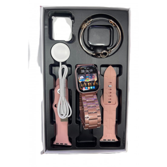 HK 9 MİNİ PREMİUM 41 MM ROSE RENK 3 KORDON EKRAN KORUYUCU VE TAŞLI BİLEKLİK HEDİYELİ HK 9 MİNİ PREMİUM 41 MM ROSE RENK 3 KORDON EKRAN KORUYUCU VE TAŞLI BİLEKLİK HEDİYELİ