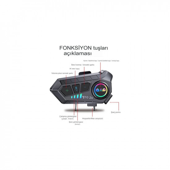 Y10-2X intercom Motosiklet Kask Kulaklığı Y10-2X intercom Motosiklet Kask Kulaklığı