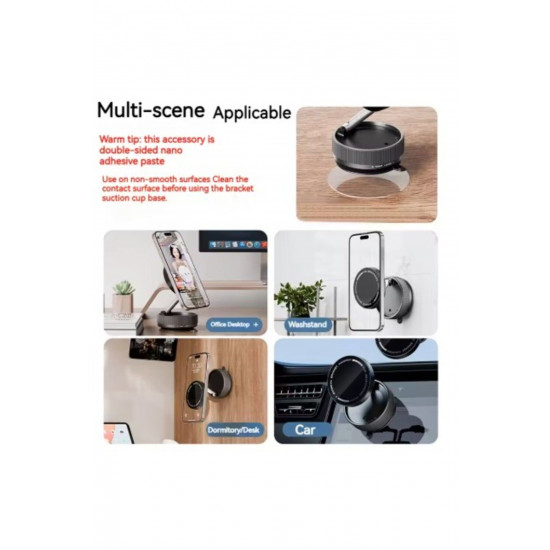 Vakum Manyetik Magsafe Araç Telefonu Tutucu Katlanabilir Vantuz iphone 16 15 14 13 12 11 Pro Max Sam Vakum Manyetik Magsafe Araç Telefonu Tutucu Katlanabilir Vantuz iphone 16 15 14 13 12 11 Pro Max Sam