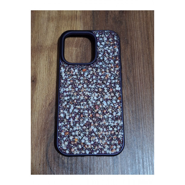İPHONE 14 PRO DERİN MOR TAŞLI KILIF