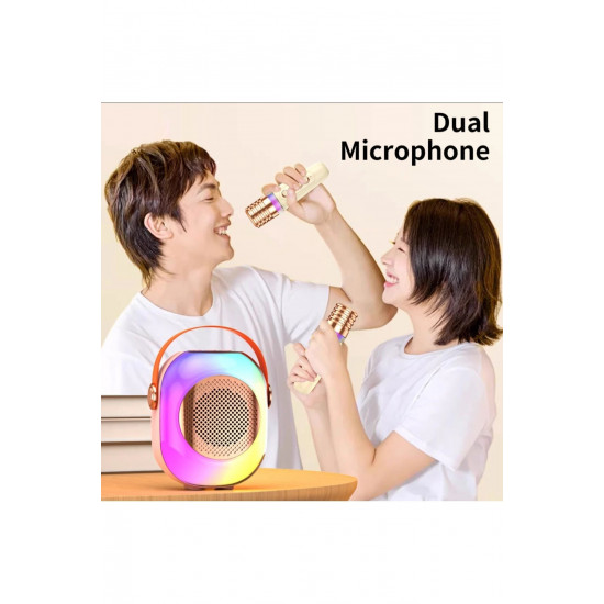 A5 Mini Bluetooth Hoparlör Çift Mikrofon Rgb Işık Ses Değişimi Aux Tf Kart U Disk Oynatma Karaoke A5 Mini Bluetooth Hoparlör Çift Mikrofon Rgb Işık Ses Değişimi Aux Tf Kart U Disk Oynatma Karaoke