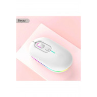 M1 Kablosuz Mouse Bluetooth Wireless Çift Mod lu USB 2.4g Şarj Edilebilir 800/1200/1600dpi Rgb Fare