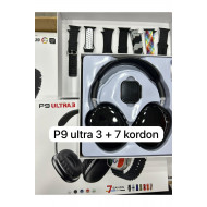 P9 Ultra3 Akıllı Saat Kulaklık Hediyeli 7 Kordonlu Set