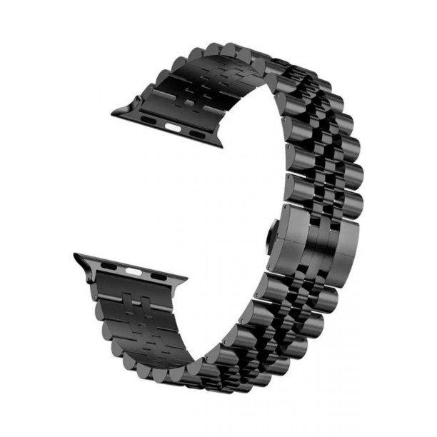 Apple Watch 42 - 49MM Uyumlu Paslanmaz Çelik Ayarlanabilir Rolex Metal Kordon