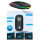 Bluetooth Wireless Kablosuz Mouse Çift Modlu Usb 2.4g Şarj Edilebilir 800/1200/1600dpi Rgb Led Bluetooth Wireless Kablosuz Mouse Çift Modlu Usb 2.4g Şarj Edilebilir 800/1200/1600dpi Rgb Led