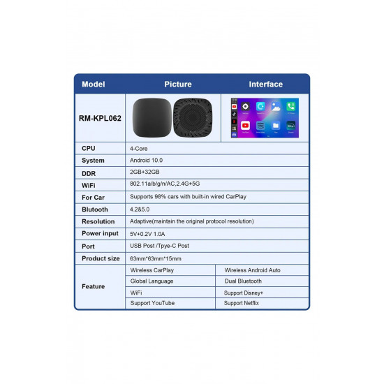Wireless Carplay Android Araba 4 Çekirdekli Akıcı Full Hd 1080P Wifi 2.4/5G A133AllWinner Chip Wireless Carplay Android Araba 4 Çekirdekli Akıcı Full Hd 1080P Wifi 2.4/5G A133AllWinner Chip