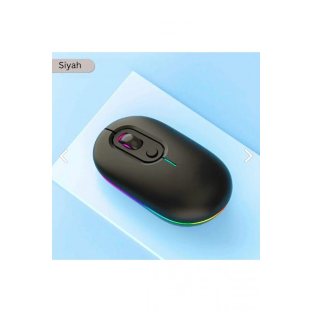 M1 Kablosuz Mouse Bluetooth Wireless Çift Mod lu USB 2.4g Şarj Edilebilir 800/1200/1600dpi Rgb Fare