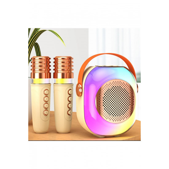 A5 Mini Bluetooth Hoparlör Çift Mikrofon Rgb Işık Ses Değişimi Aux Tf Kart U Disk Oynatma Karaoke A5 Mini Bluetooth Hoparlör Çift Mikrofon Rgb Işık Ses Değişimi Aux Tf Kart U Disk Oynatma Karaoke