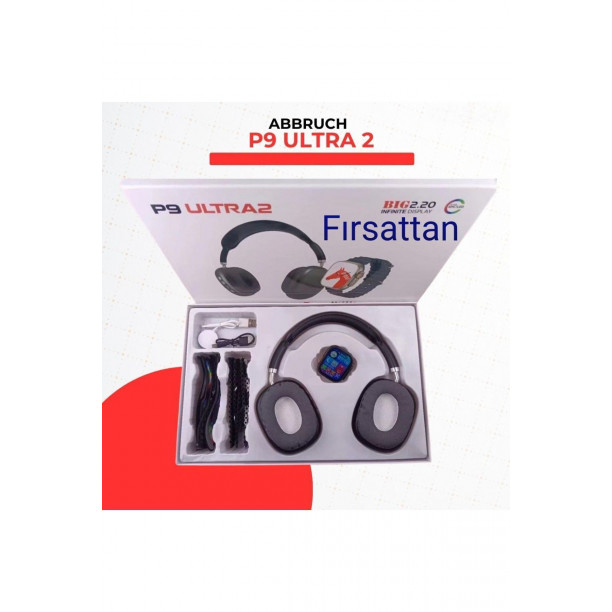 P9 Ultra3 Akıllı Saat Kulaklık Hediyeli 7 Kordonlu Set