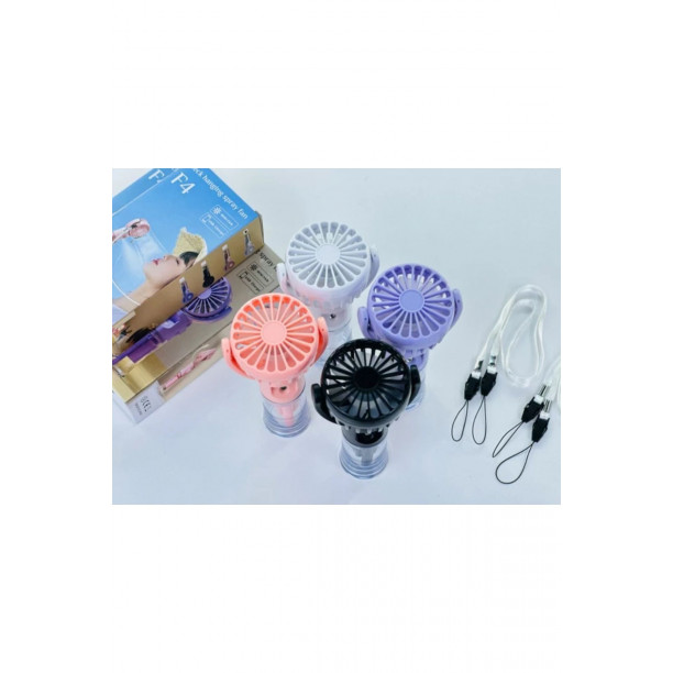 F4 2in1 USB Mini Fan ve Nemlendirici Boyun Askı İpli