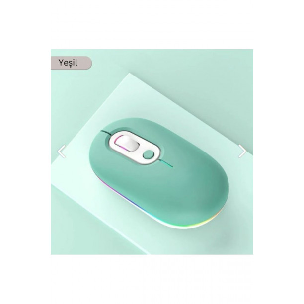 M1 Kablosuz Mouse Bluetooth Wireless Çift Mod lu USB 2.4g Şarj Edilebilir 800/1200/1600dpi Rgb Fare