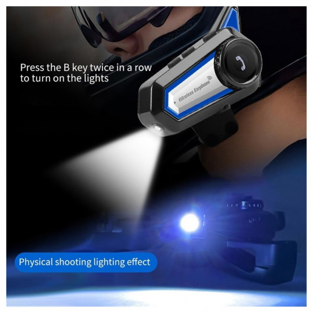 BT31 Kask Için Bluetooth 5.0 Motosiklet Intercom Su Geçirmez Kablosuz Kulaklık