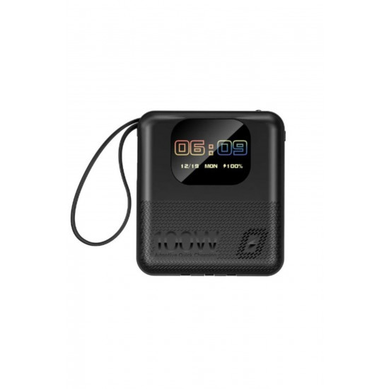 10.000 Mah POWERBANK 100 W Akıllı Saat Özelliklerine Sahip Ekranlı ve Speaker Müzik Çalma Özellikli 10.000 Mah POWERBANK 100 W Akıllı Saat Özelliklerine Sahip Ekranlı ve Speaker Müzik Çalma Özellikli