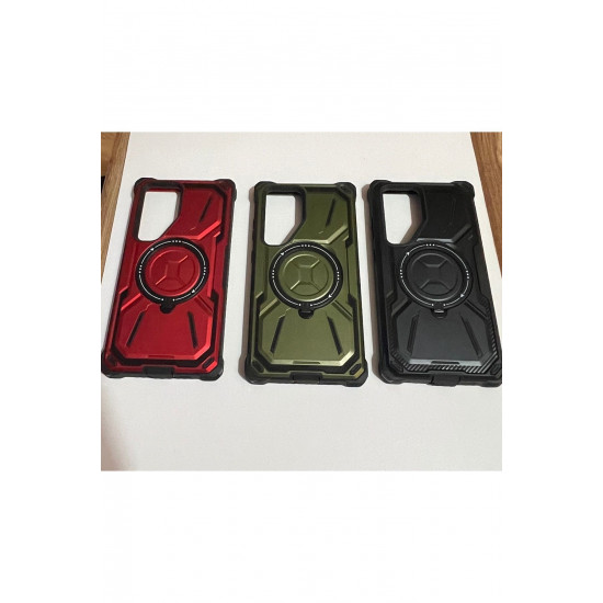 SAMSUNG S24 ULTRA MAGSAFE VE STANDLI TANK KILIF 3 RENK SAMSUNG S24 ULTRA MAGSAFE VE STANDLI TANK KILIF 3 RENK