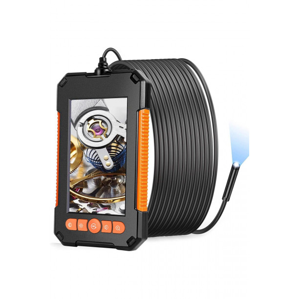 Endüstriyel endoskop kamera 10 mt  1080P 4.3  çift Lens LED ile HD1080P a Borescope IP67 su geçirmez